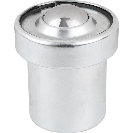 Kipp Ball Transfer Unit With Spring Element, Form:C Steel, Comp:Stainless Steel K0762.245